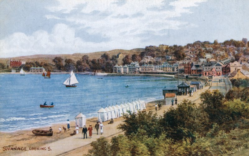 Swanage, kijkend naar het zuiden door Alfred Robert Quinton