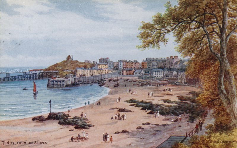 Tenby, vanaf de hellingen door Alfred Robert Quinton