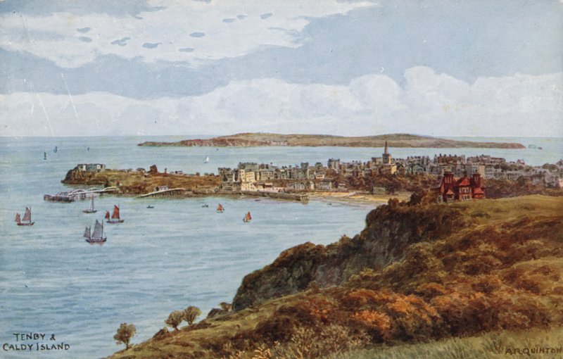 Tenby en Caldy Island door Alfred Robert Quinton