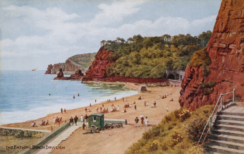 Het strand van Dawlish door Alfred Robert Quinton