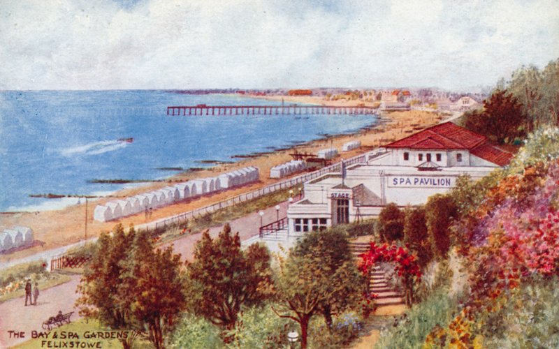 De baai en spa-tuinen, Felixstowe door Alfred Robert Quinton
