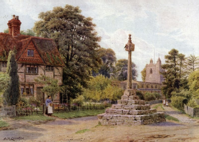 Het Kruis, East Hagbourne, Berkshire door Alfred Robert Quinton