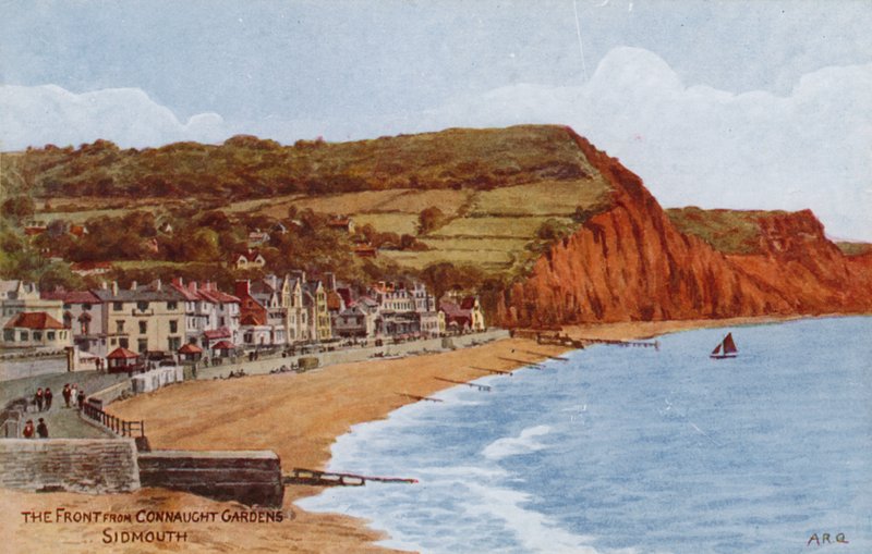 Het front vanuit Connaught Gardens, Sidmouth door Alfred Robert Quinton