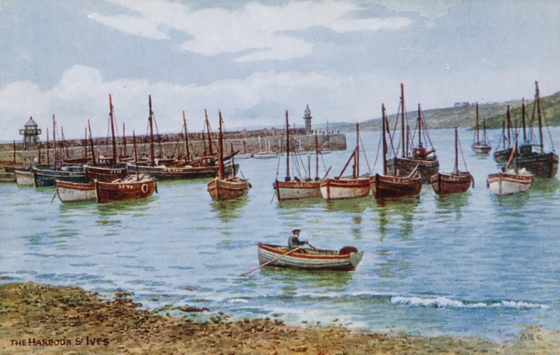 De haven, St Ives door Alfred Robert Quinton
