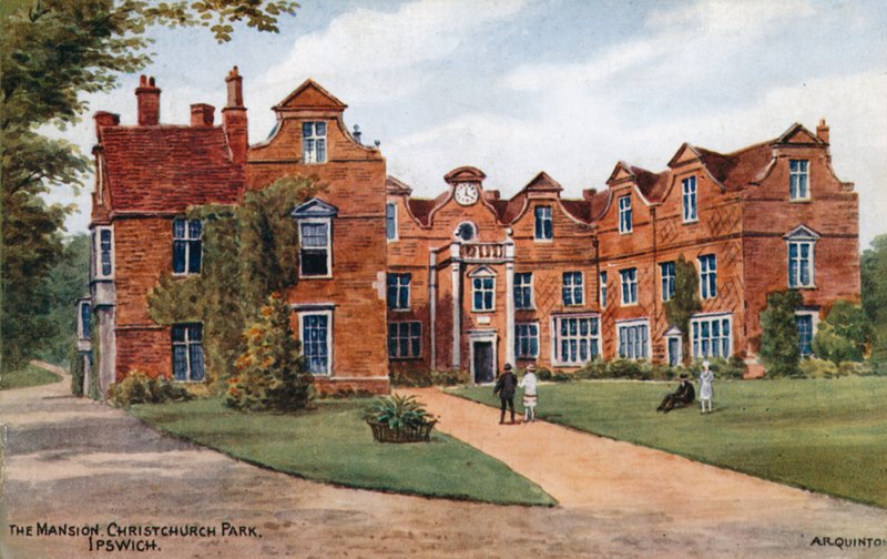 Het landhuis, Christchurch Park, Ipswich door Alfred Robert Quinton
