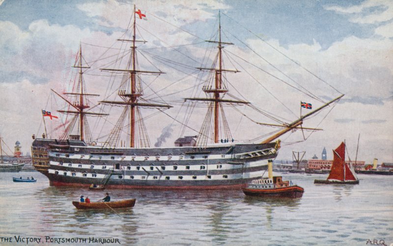 De Victory, Portsmouth Haven door Alfred Robert Quinton