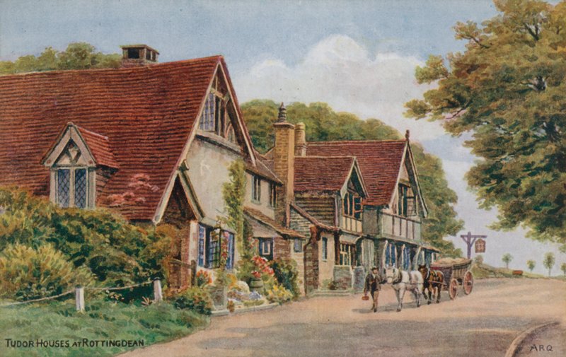 Tudorhuizen in Rottingdean door Alfred Robert Quinton