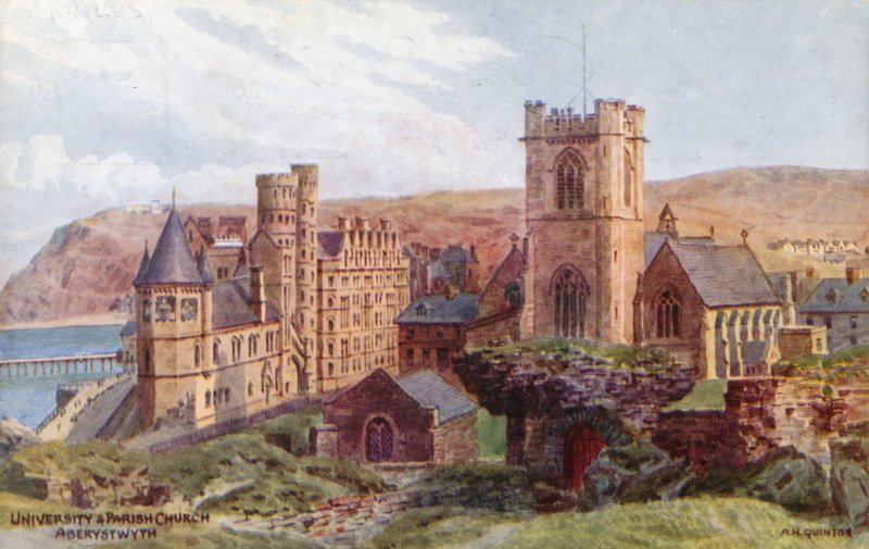 Universiteit en Parochiekerk, Aberystwyth door Alfred Robert Quinton