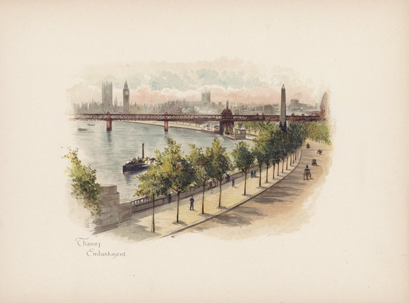 Bekend Londen: Thames Embankment door Allan F. Barraud