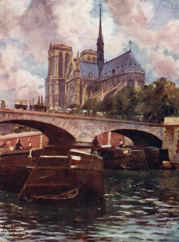 Parijs: Kathedraal van Notre Dame door Allan Stewart