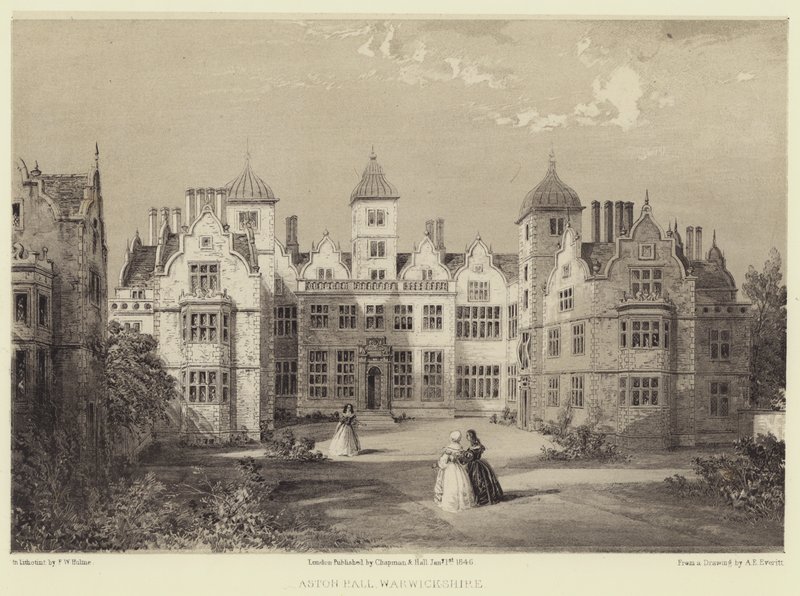 Aston Hall, Warwickshire door Allen Edward Everitt