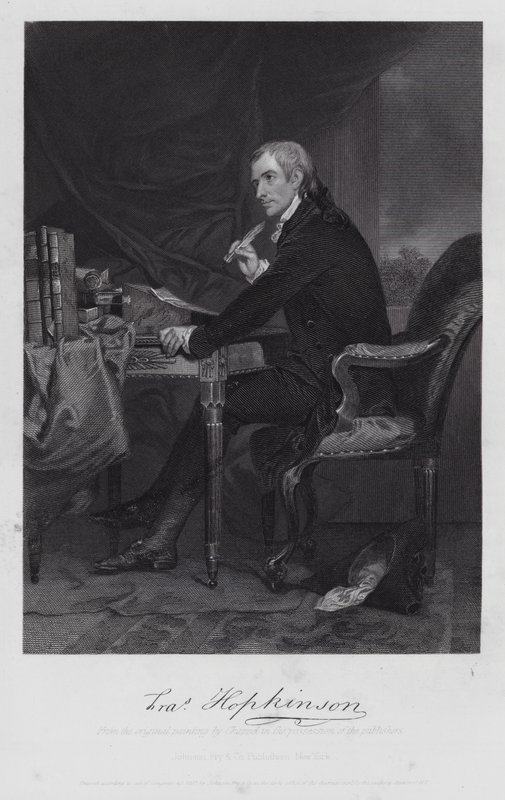 Francis Hopkinson (gravure) door Alonzo (after) Chappel