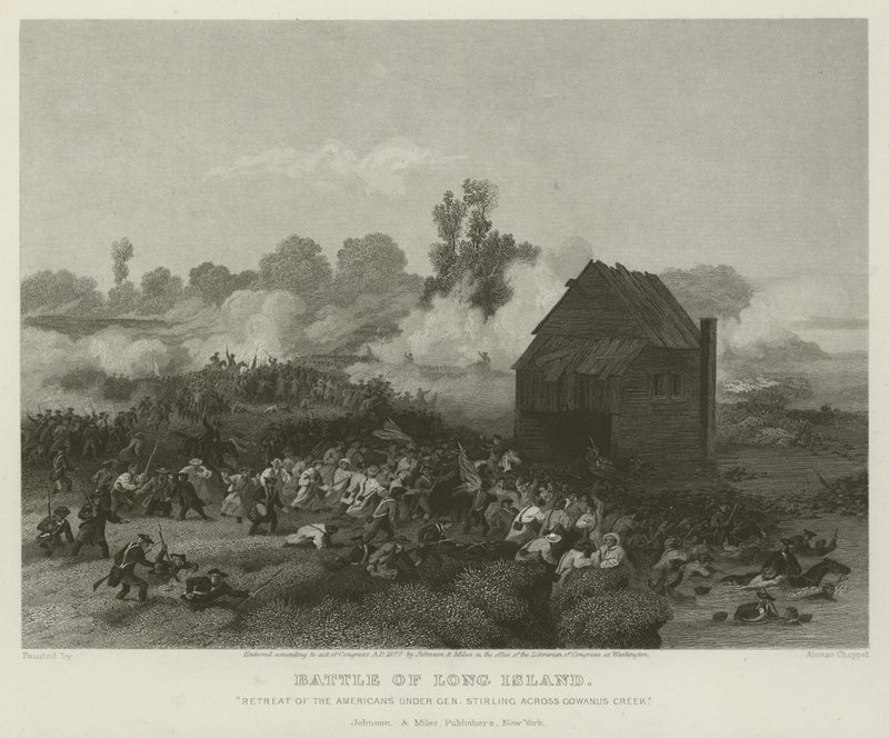 Slag bij Long Island, 1776 door Alonzo Chappel