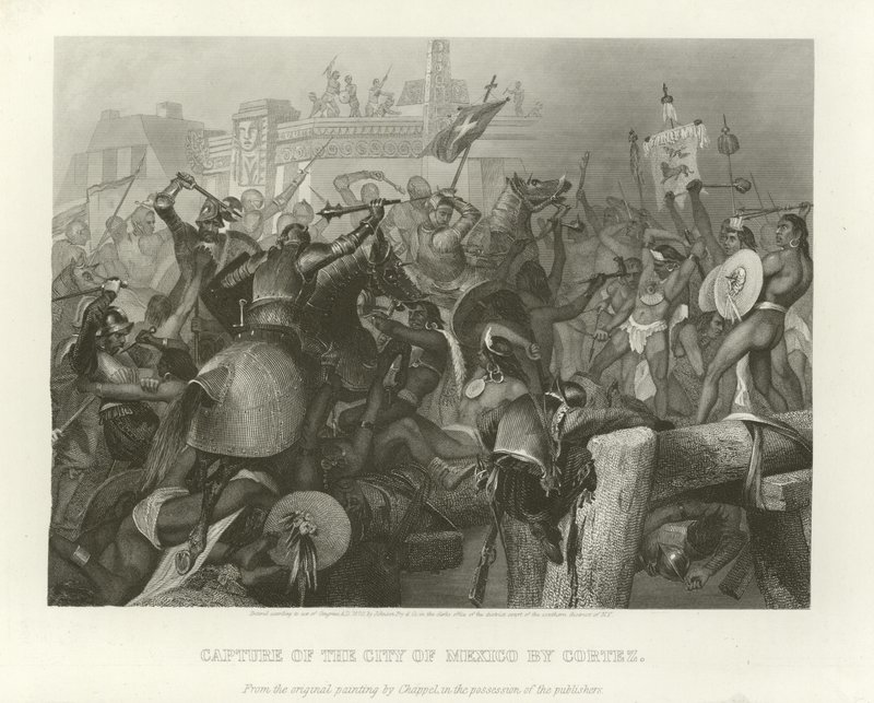 Inname van de stad Mexico door Alonzo Chappel