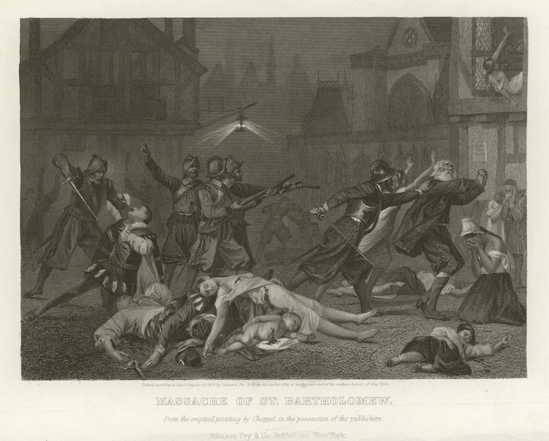Bloedbad van St. Bartholomeus door Alonzo Chappel