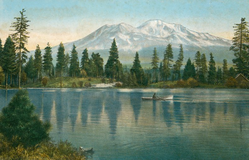 Mount Shasta, vanaf Reservoir Meer door American Photographer (after)