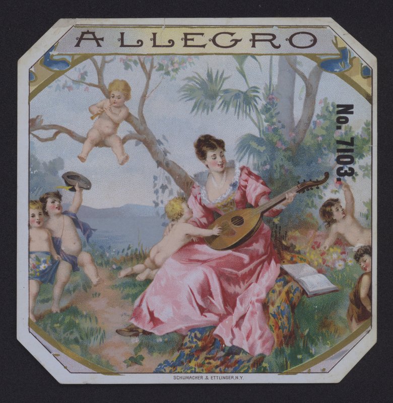 Allegro, sigarenlabel door American School
