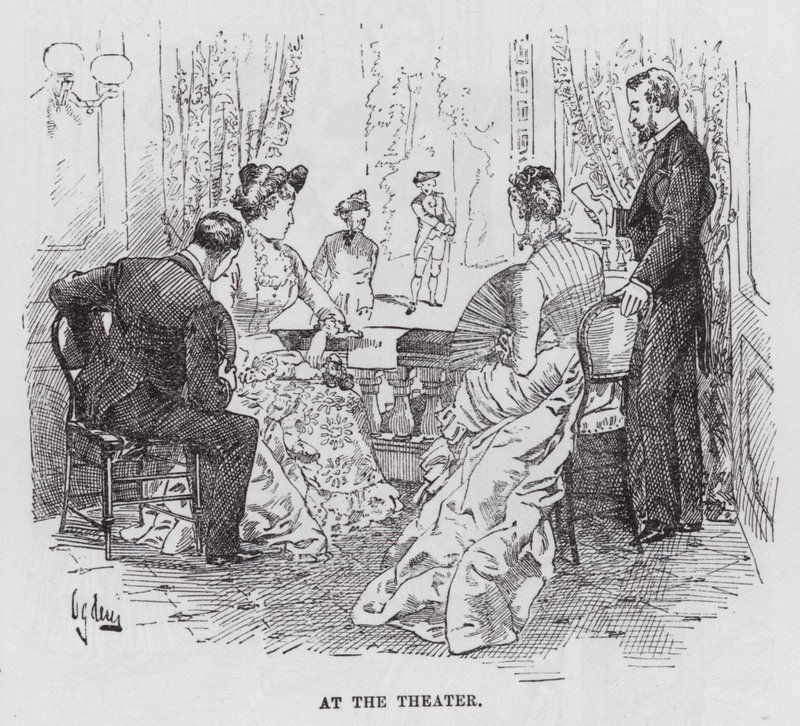 In het Theater (gravure) door American School