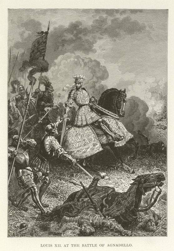 Lodewijk XII bij de Slag van Agnadello door American School