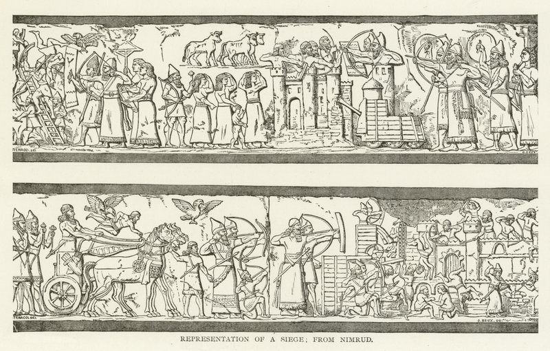 Voorstelling van een belegering; uit Nimrud door American School