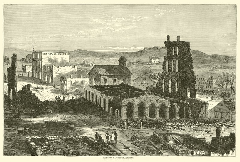 Ruïnes van Lawrence, Kansas, augustus 1863 door American School