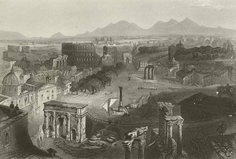 Ruïnes van het oude Rome door American School