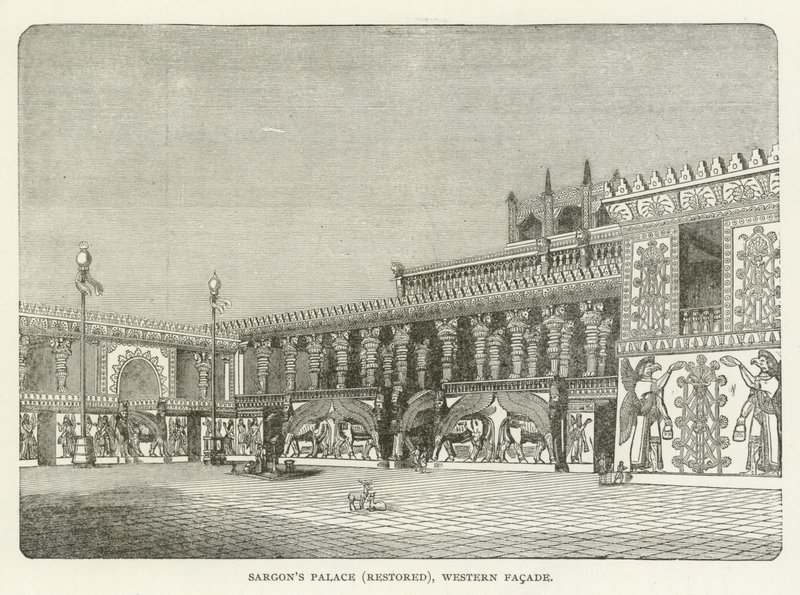 Paleis van Sargon (gerestaureerd), westelijke gevel door American School