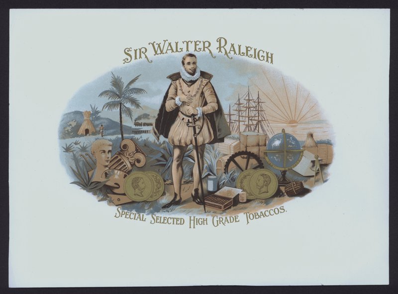 Sir Walter Raleigh, Tabak door American School