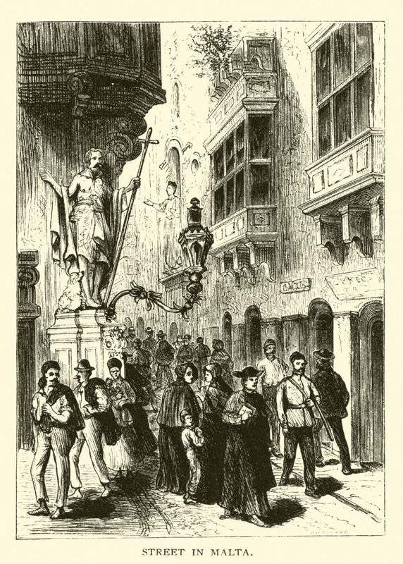 Straat in Malta door American School