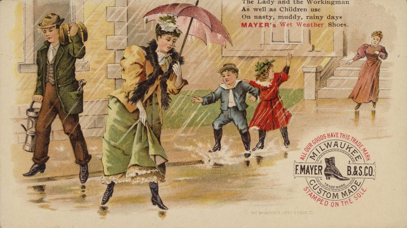 Wandelen en springen in de regen door American School