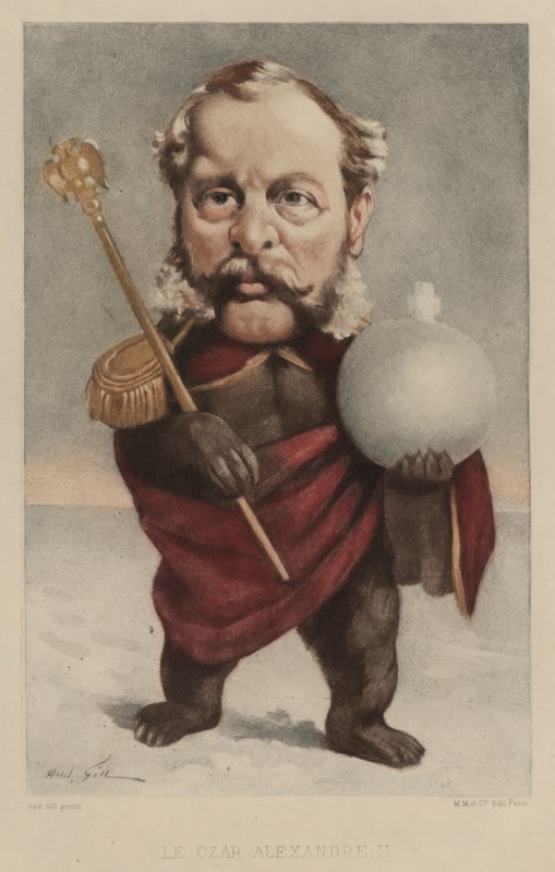 Tsaar Alexander II van Rusland door Andre Gill