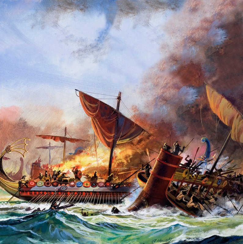 Slag bij Salamis door Andrew Howat