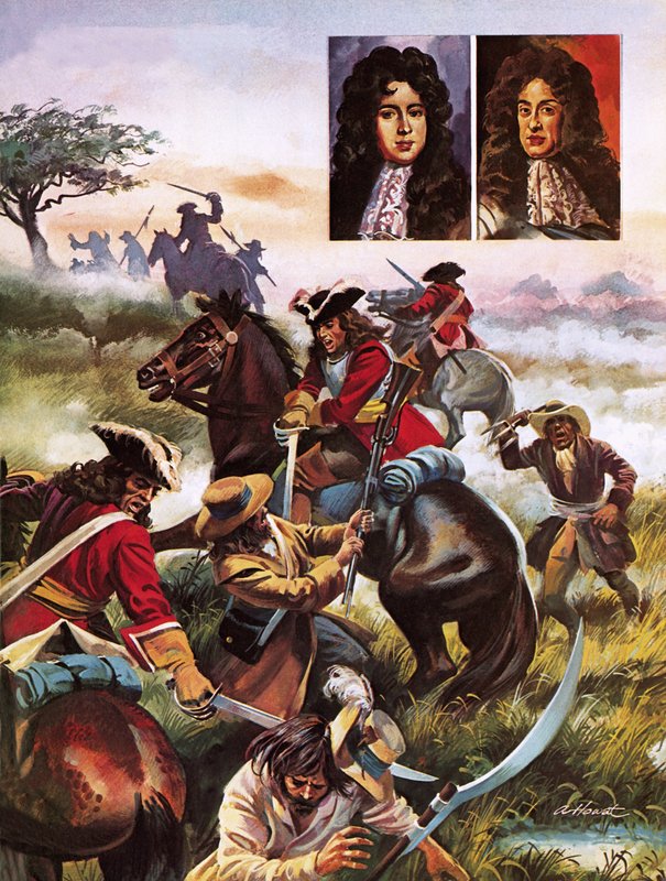 Slag bij Sedgemoor 1685 door Andrew Howat