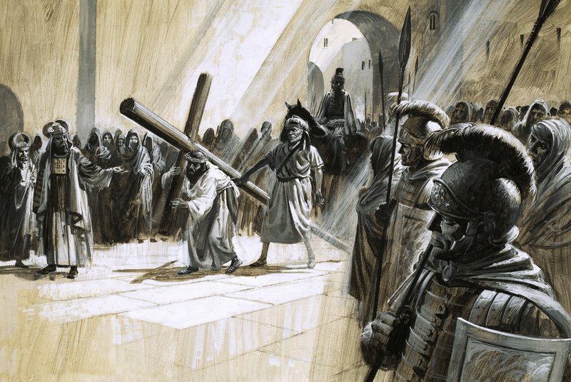 Christus draagt het kruis door Andrew Howat