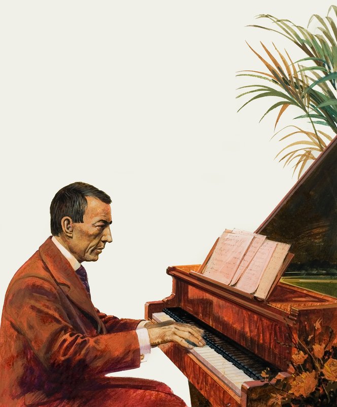 Rachmaninoff speelt piano door Andrew Howat