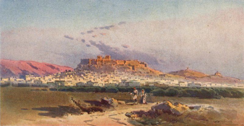 Athene en de Akropolis door Angelos Giallinos