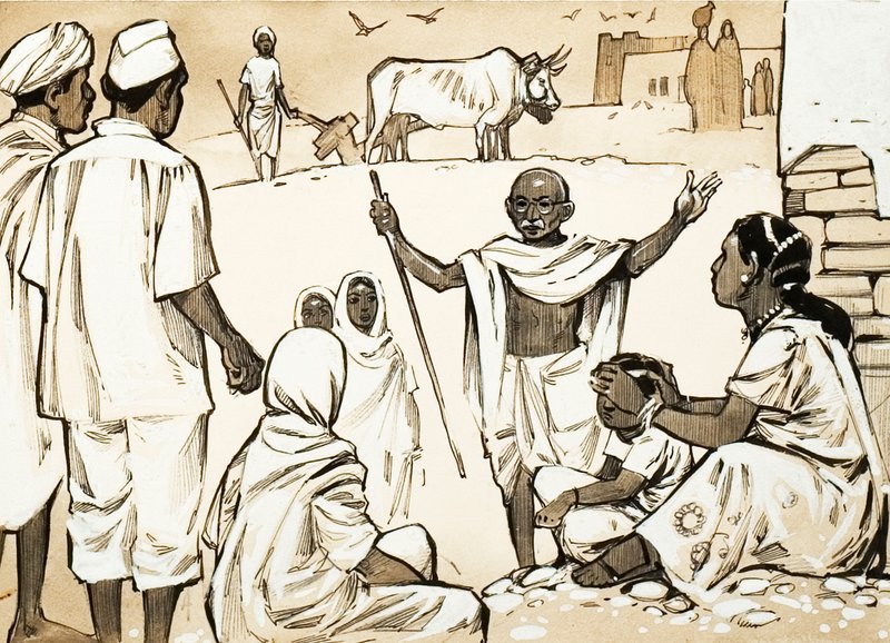 Mahatma Gandhi door Angus McBride