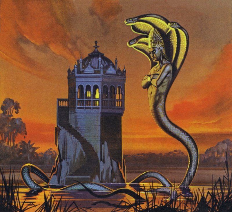 De Naga Koning (kleurenlitho) door Angus McBride