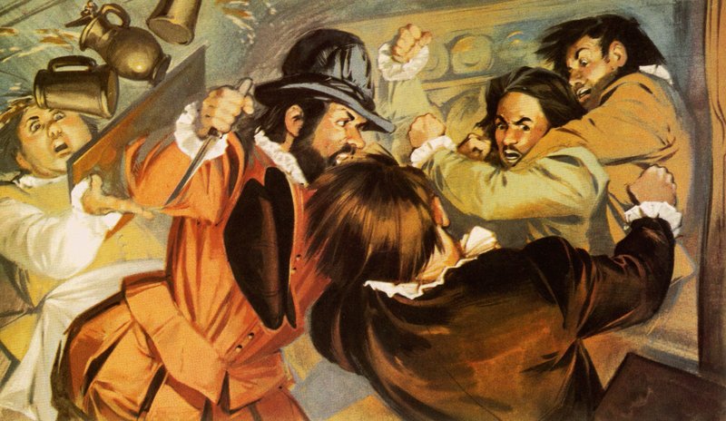 De moord op de dichter Christopher Marlowe door Angus McBride