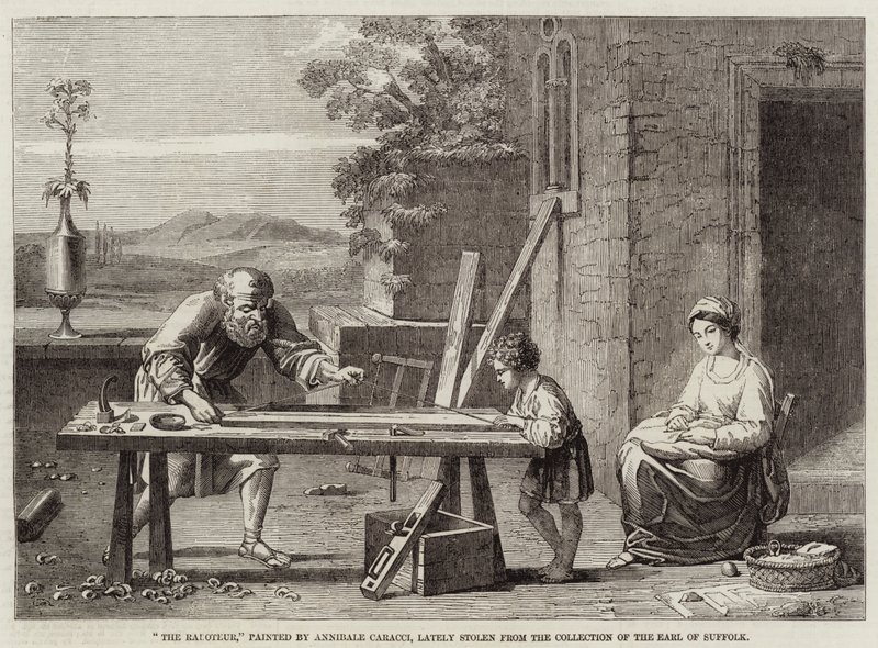De Raboteur door Annibale Carracci