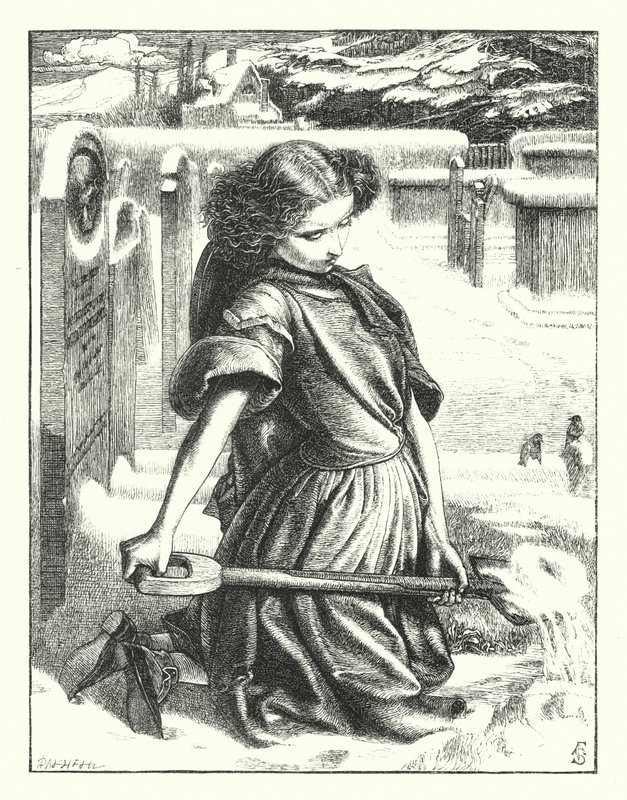 De Kleine Rouwende door Anthony Frederick Augustus (after) Sandys