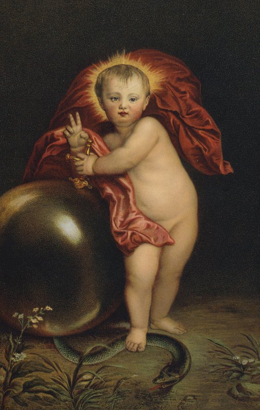 Jezus verplettert de slang door Anthony van Dyck