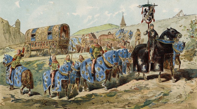 Koets van een Adellijke Dame, 13e Eeuw door Armand Jean Heins