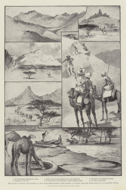 De Soudan Advance, de reis van vijf oorlogscorrespondenten van Berber naar Suakim, over de handelsroute van de oostelijke Soudan door Arthur David McCormick