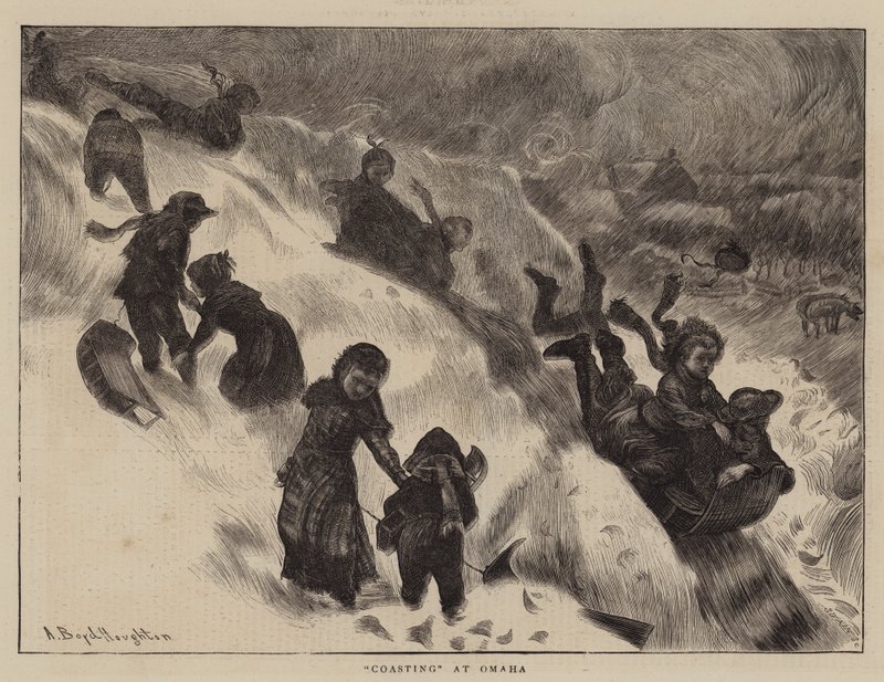 Kust bij Omaha door Arthur Boyd Houghton