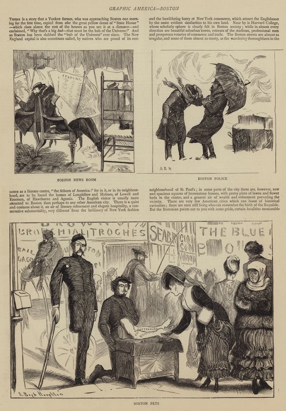 Grafisch Amerika, Boston door Arthur Boyd Houghton