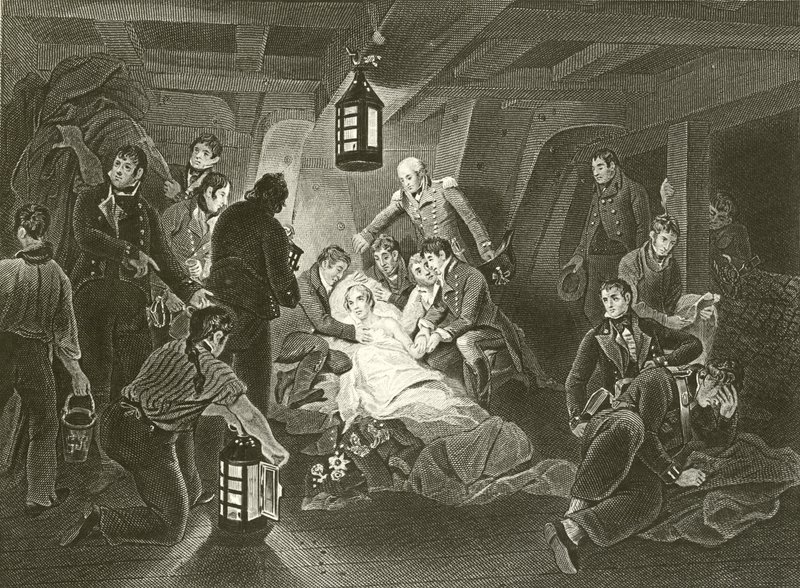 Dood van Lord Nelson door Arthur Devis