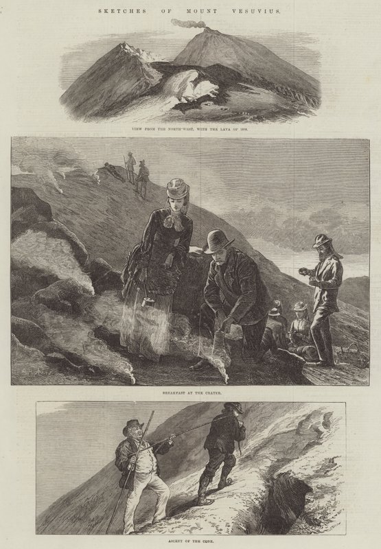 Schetsen van de Vesuvius door Arthur Hopkins