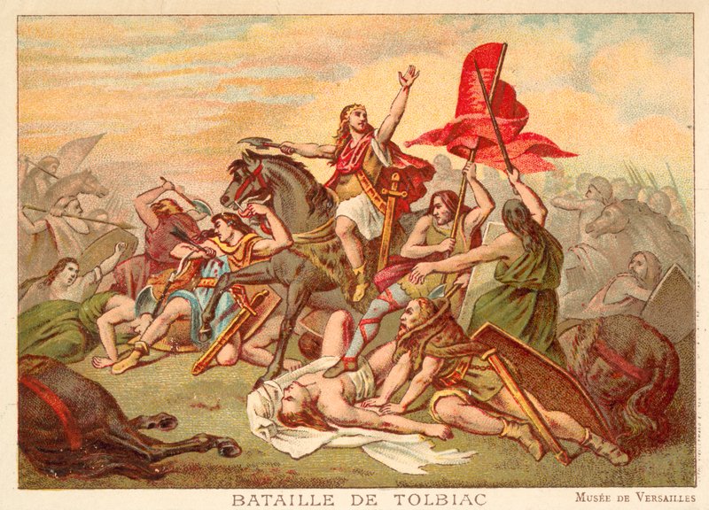 Slag bij Tolbiac, 496 door Ary Scheffer