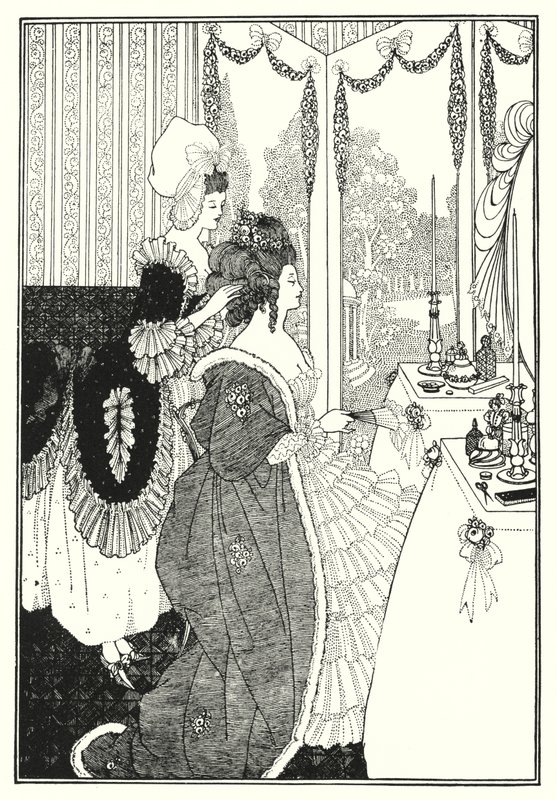 Het Toilet (gravure) door Aubrey (after) Beardsley